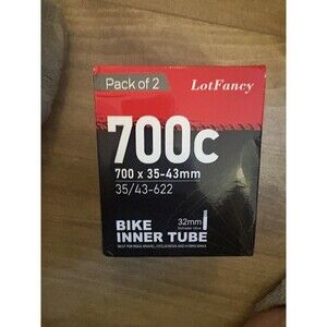 700C Bike Inner Tubes, 1 TUBE 700x35/43c Road 700x35/37/38/40/42/43c, Black
